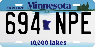 MN license plate 694NPE