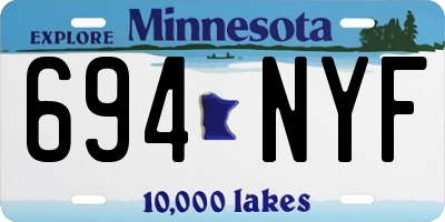 MN license plate 694NYF