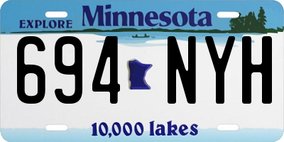 MN license plate 694NYH