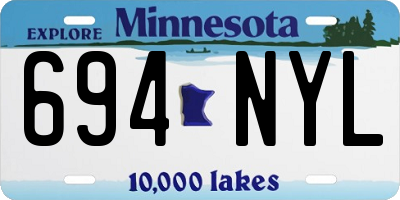 MN license plate 694NYL