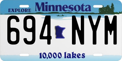 MN license plate 694NYM
