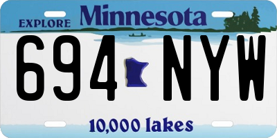 MN license plate 694NYW