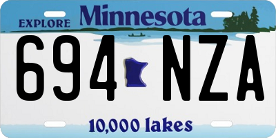 MN license plate 694NZA
