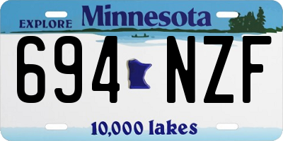 MN license plate 694NZF