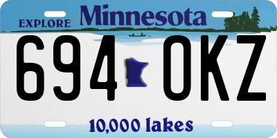 MN license plate 694OKZ