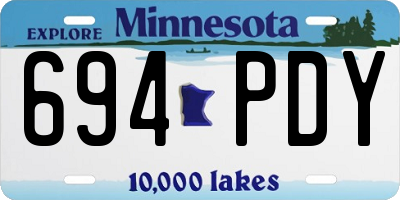 MN license plate 694PDY