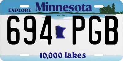 MN license plate 694PGB