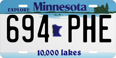 MN license plate 694PHE