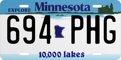 MN license plate 694PHG