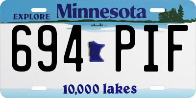 MN license plate 694PIF