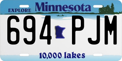 MN license plate 694PJM