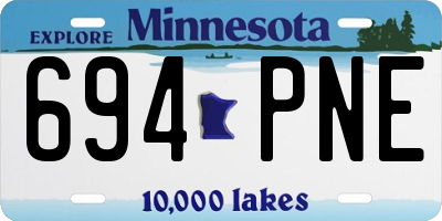MN license plate 694PNE