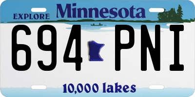 MN license plate 694PNI