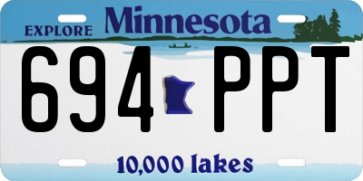 MN license plate 694PPT