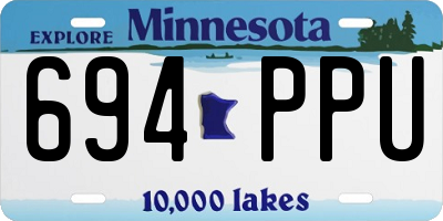 MN license plate 694PPU