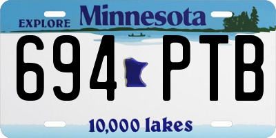 MN license plate 694PTB