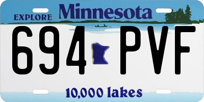 MN license plate 694PVF