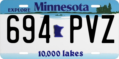 MN license plate 694PVZ