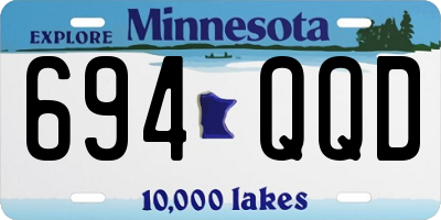 MN license plate 694QQD