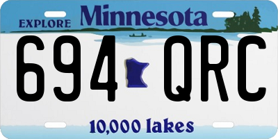 MN license plate 694QRC