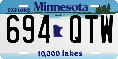 MN license plate 694QTW