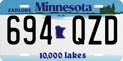 MN license plate 694QZD