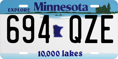 MN license plate 694QZE