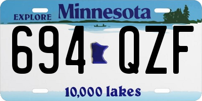 MN license plate 694QZF