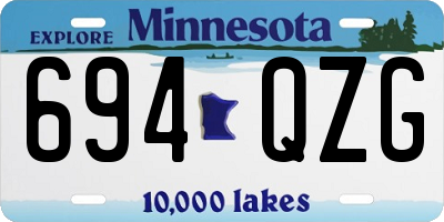 MN license plate 694QZG