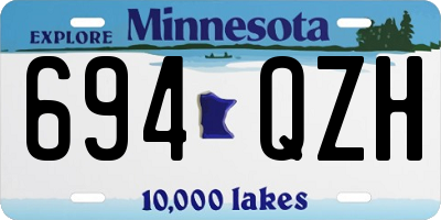 MN license plate 694QZH
