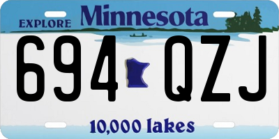 MN license plate 694QZJ
