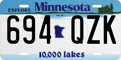 MN license plate 694QZK