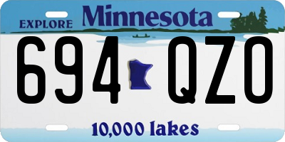 MN license plate 694QZO