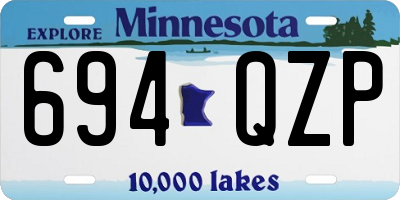 MN license plate 694QZP