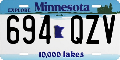 MN license plate 694QZV
