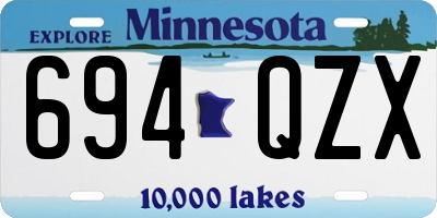MN license plate 694QZX