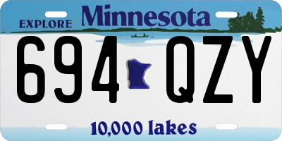 MN license plate 694QZY