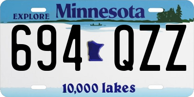 MN license plate 694QZZ