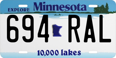 MN license plate 694RAL