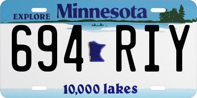 MN license plate 694RIY