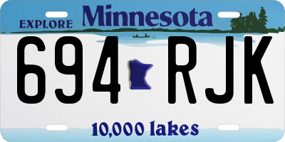MN license plate 694RJK