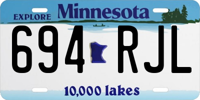 MN license plate 694RJL