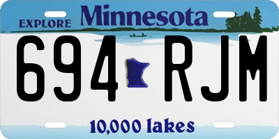 MN license plate 694RJM
