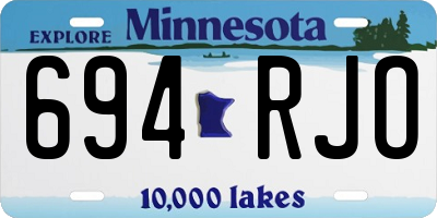 MN license plate 694RJO