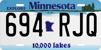 MN license plate 694RJQ