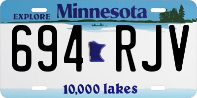 MN license plate 694RJV