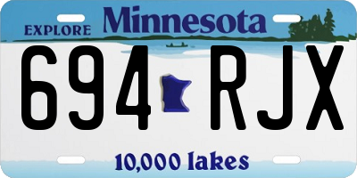 MN license plate 694RJX