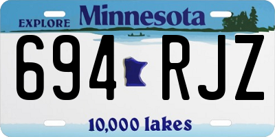 MN license plate 694RJZ