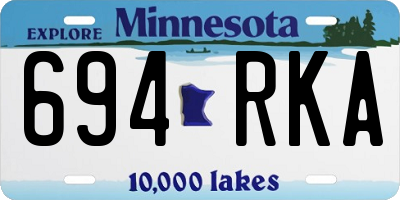 MN license plate 694RKA