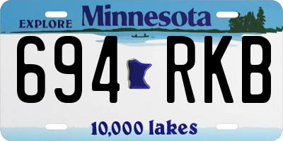 MN license plate 694RKB